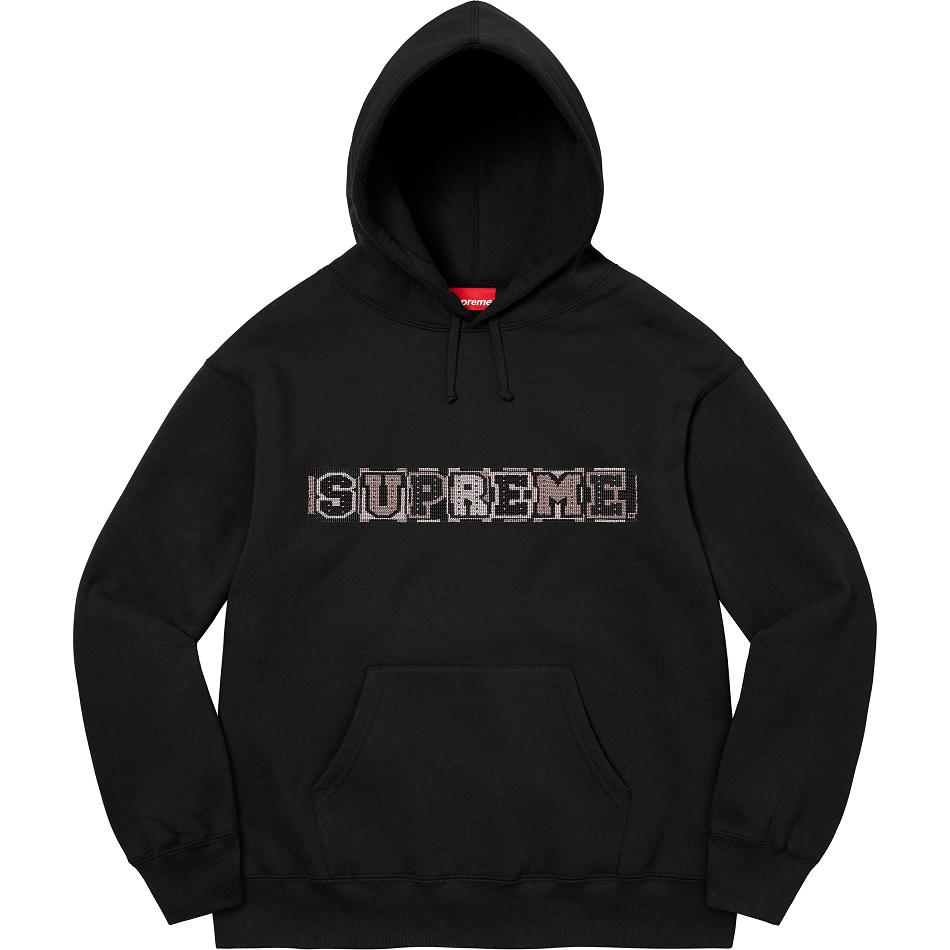 Supreme Beaded Hooded Sweatshirts Black | IL275EX