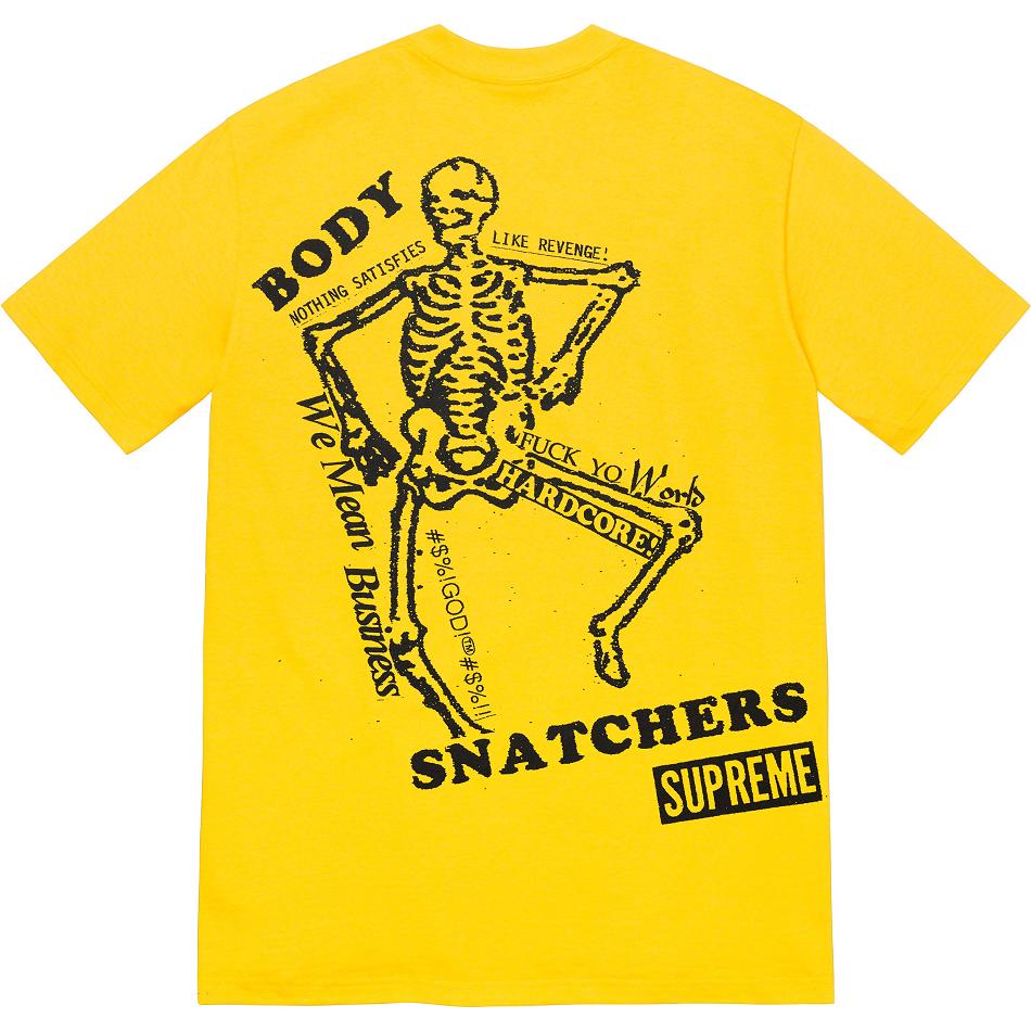 Supreme Body Snatchers Tee T Shirts Yellow | IL243VD