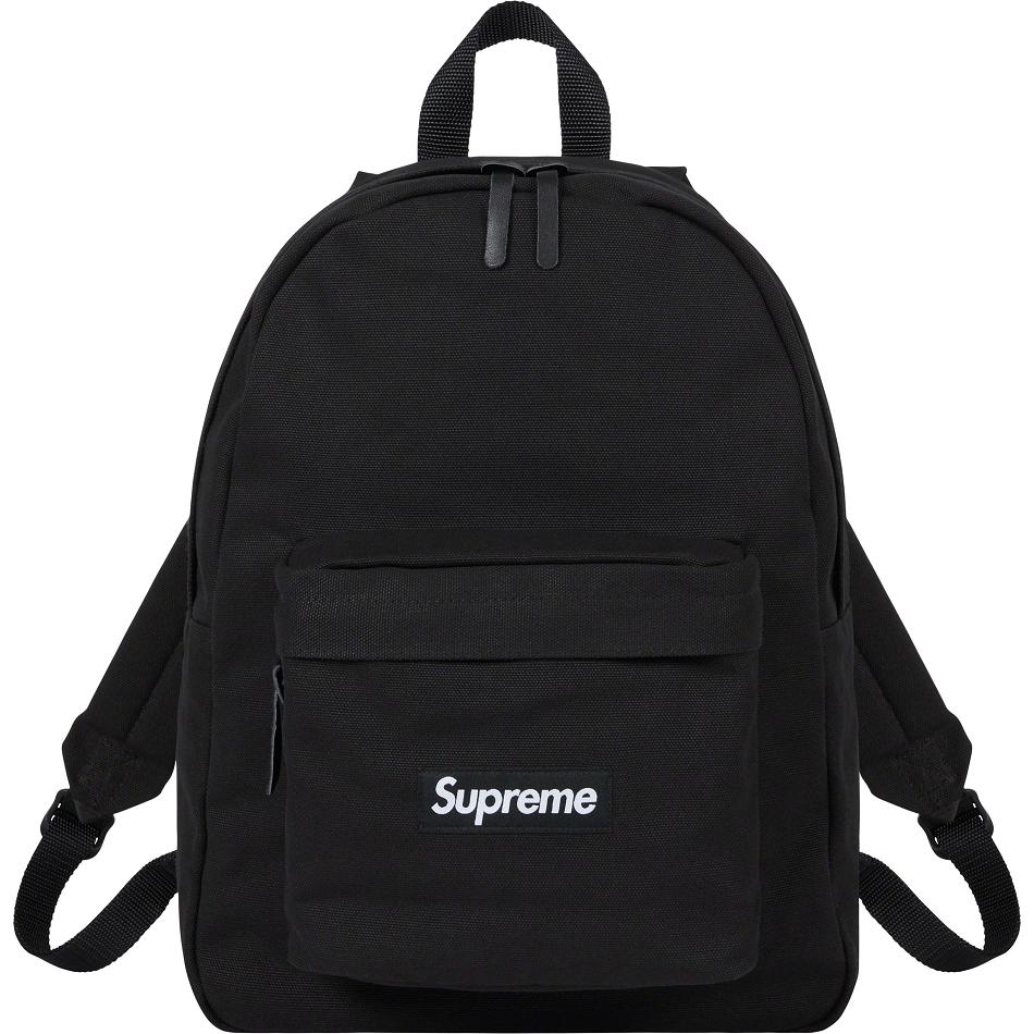 Supreme Canvas Backpack Bags Black | IL166BC