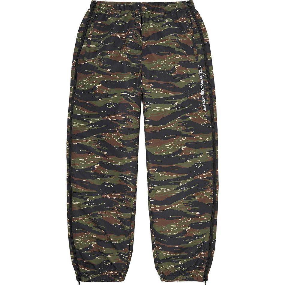 Supreme Full Zip Baggy Warm Up Pant Pants Green / Camo | IL428MA