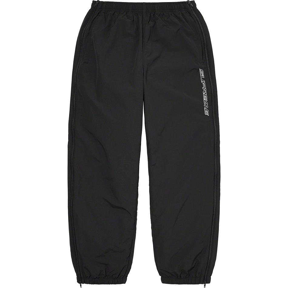 Supreme Full Zip Baggy Warm Up Pant Pants Black | IL432RW