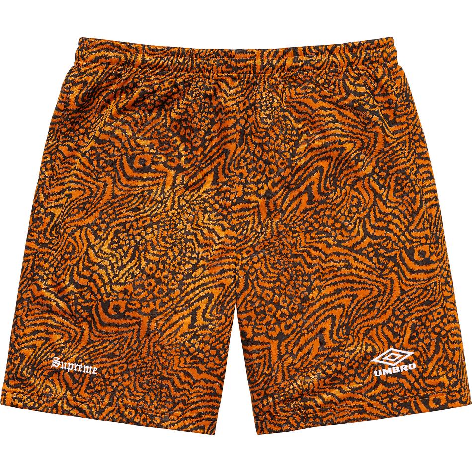 Supreme Jacquard Animal Print Soccer Shorts Orange | IL359OR