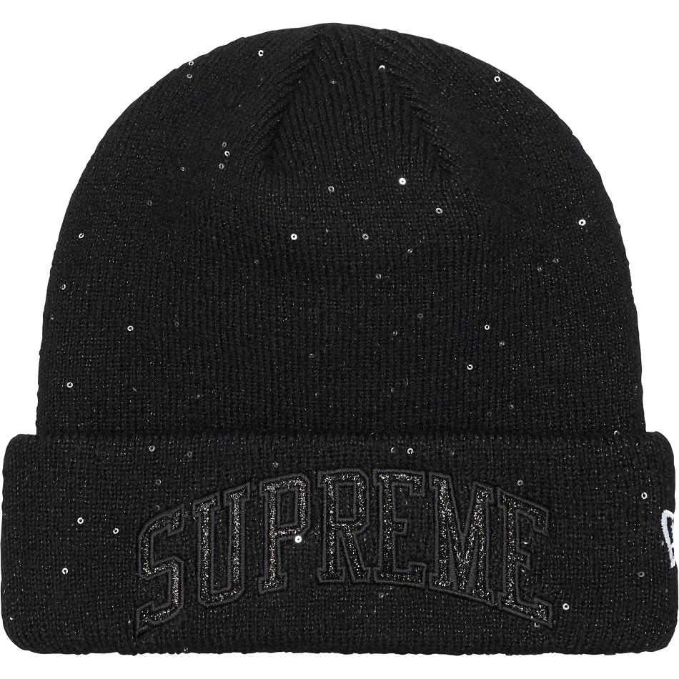 Supreme New Era® Metallic Arc Beanie Hats Black | IL146RW