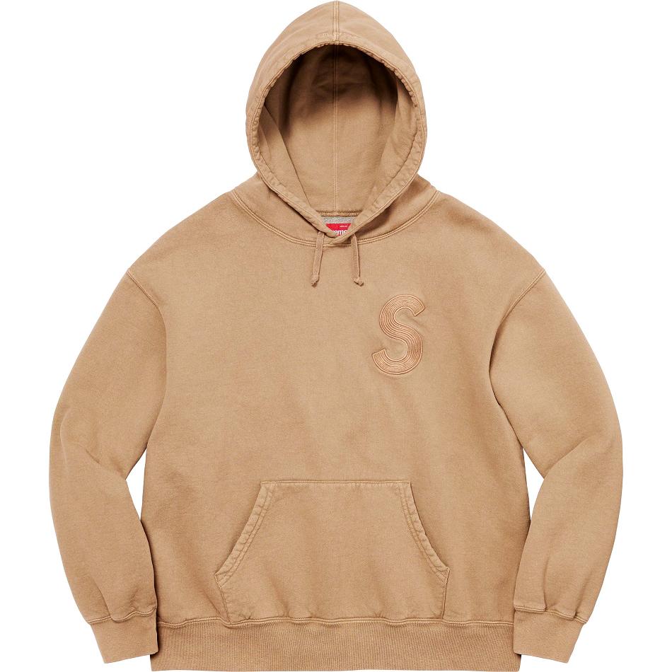 Supreme Overdyed S Logo Hooded Sweatshirts Brown | IL277TV