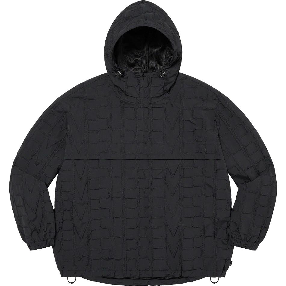 Supreme Repeat Stitch Anorak Jackets Black | IL442FM