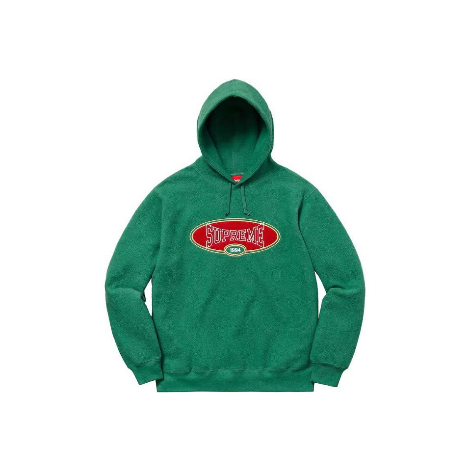 Supreme Reverse Fleece Hooded Sweatshirts Green | IL260FM