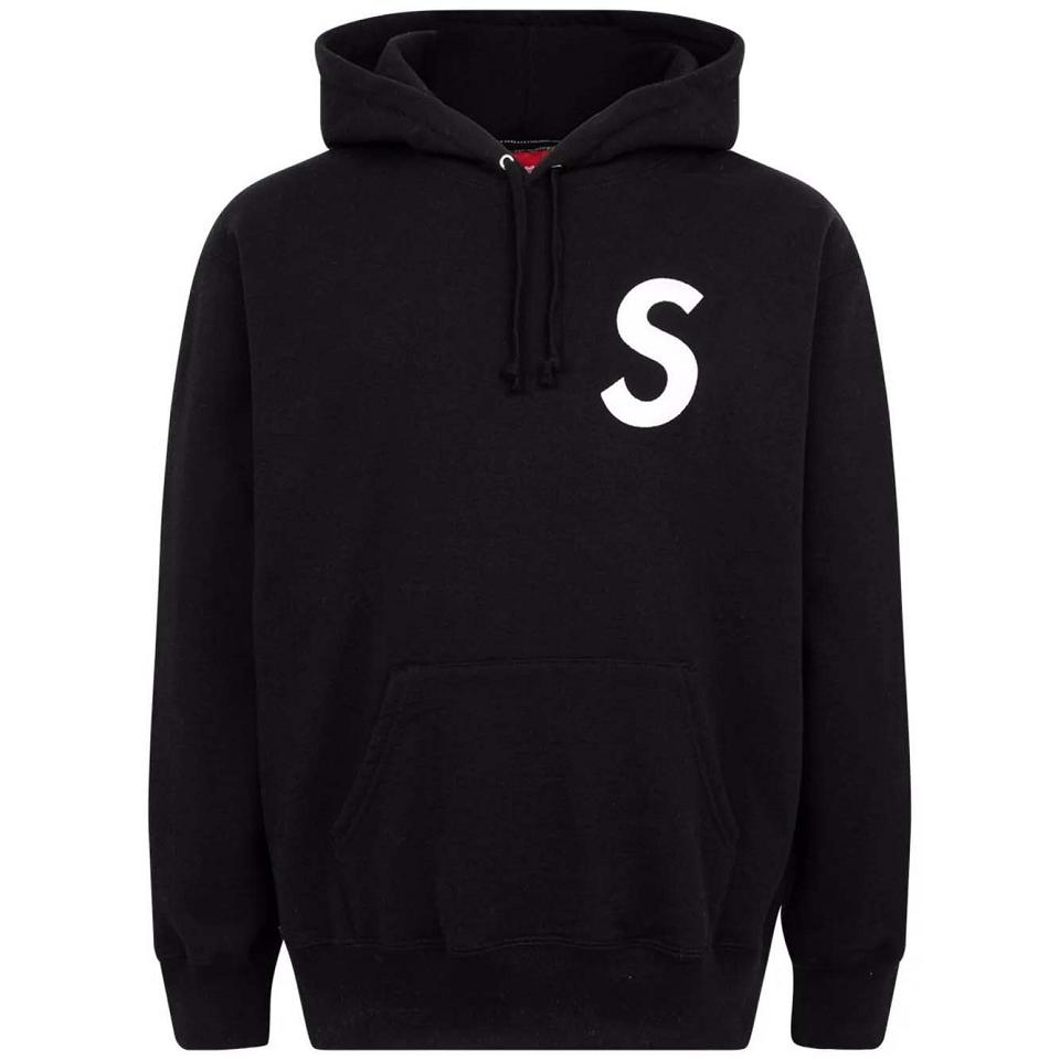 Supreme S Logo Split Hoodie Black | IL469GL