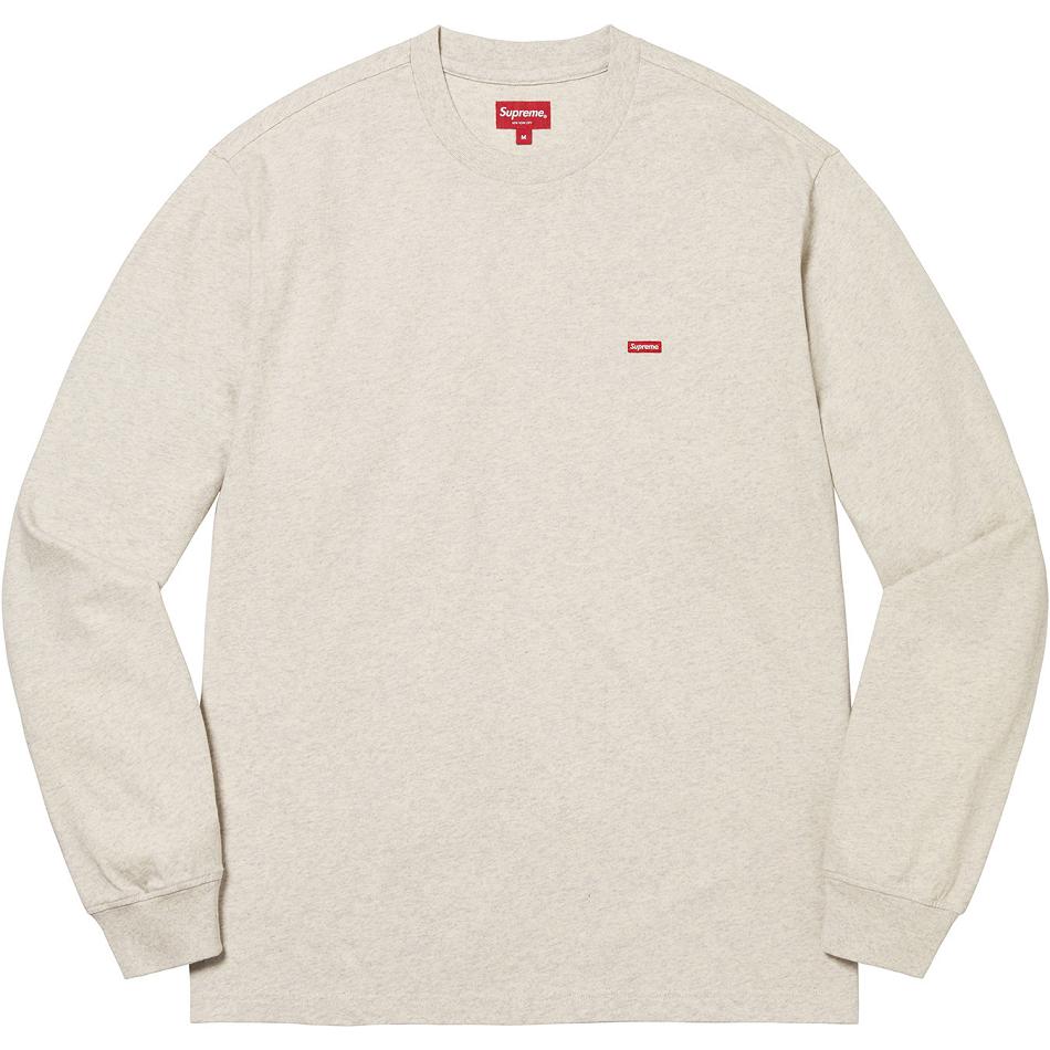 Supreme Small Box L/S Tee Sweaters Beige | IL343LH