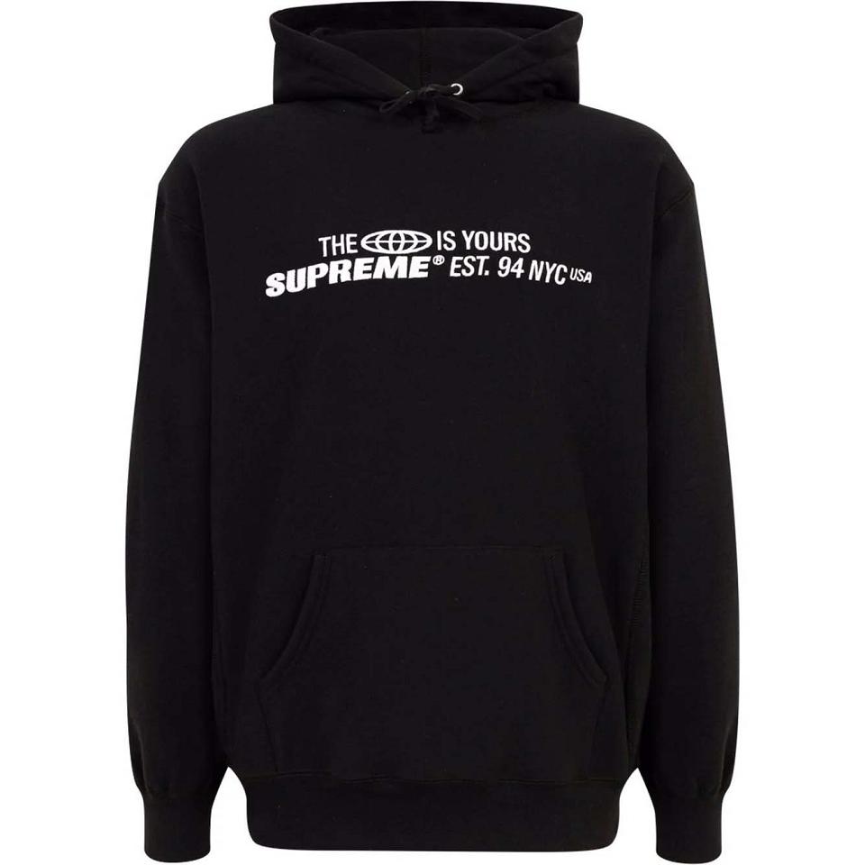 Supreme The World Is Yours Printed Hoodie Black | IL463OR