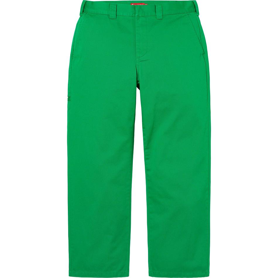 Supreme Work Pant Pants Green | IL418HK