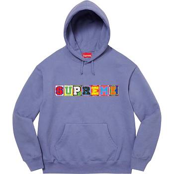 Supreme Beaded Hooded Sweatshirts Purple | IL274WY