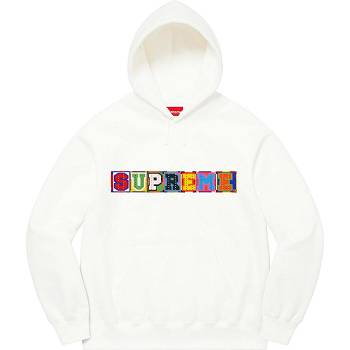 Supreme Beaded Hooded Sweatshirts White | IL272MA