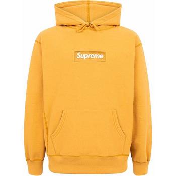 Supreme Box Logo Hoodie Yellow | IL488IS