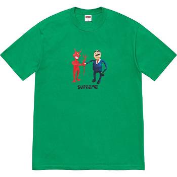 Supreme Business Tee T Shirts Green | IL214ZG