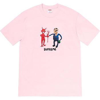 Supreme Business Tee T Shirts Pink | IL216CE