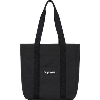 Supreme Canvas Tote Bags Black | IL167NB