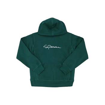 Supreme Classic Script Hooded Sweatshirts Green | IL268CE