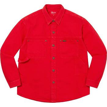 Supreme Denim Painter Shirts Red | IL388SO