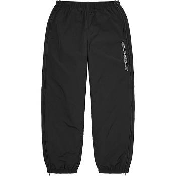 Supreme Full Zip Baggy Warm Up Pant Pants Black | IL432RW