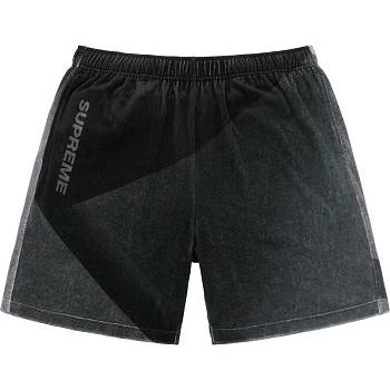 Supreme Geo Velour Shorts Black | IL363DN