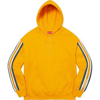 Supreme Half Zip Hooded Sweatshirts Gold | IL294CE