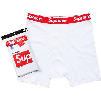 Supreme Hanes® Boxer Briefs (4 Pack) Underwear White | IL101AP