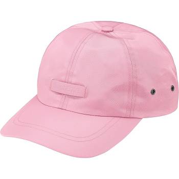 Supreme Leather Patch 6-Panel Hats Pink | IL123UT