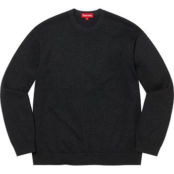 Supreme Metallic L/S Top Sweaters Black | IL333OR