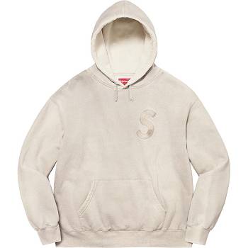 Supreme Overdyed S Logo Hooded Sweatshirts White | IL279UT