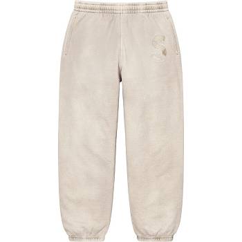 Supreme Overdyed S Logo Sweatpant Pants Beige | IL402MA