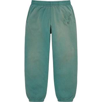 Supreme Overdyed S Logo Sweatpant Pants Aqua | IL404WY