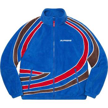 Supreme Racing Fleece Jackets Blue | IL443GL