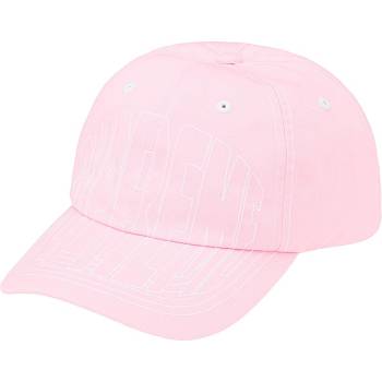 Supreme Visor Stitch 6-Panel Hats Pink | IL125OR