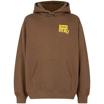 Supreme X Antihero Hoodie Brown | IL460YU