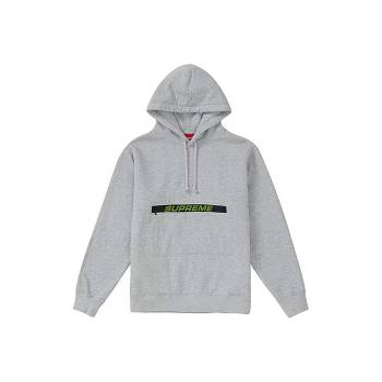 Supreme Zip Pouch Hooded Sweatshirts Grey | IL253UT